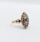 Bague 46.5 Bague marquise or rose et argent, saphir et diamants taille ancienne (circa 1900) 58 Facettes A03790