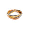 Bague 52 Bague Cartier, "Trinity 7 anneaux", trois ors. 58 Facettes 35273