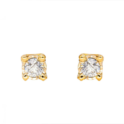 Boucles d'oreilles Boucles d'oreilles Puces Or jaune Diamant 58 Facettes 4311410CN