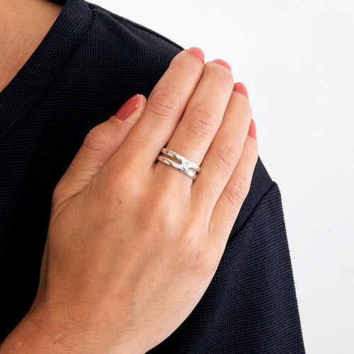 Bague 57 Bague Mauboussin "Etoilement Divine" diamants 58 Facettes