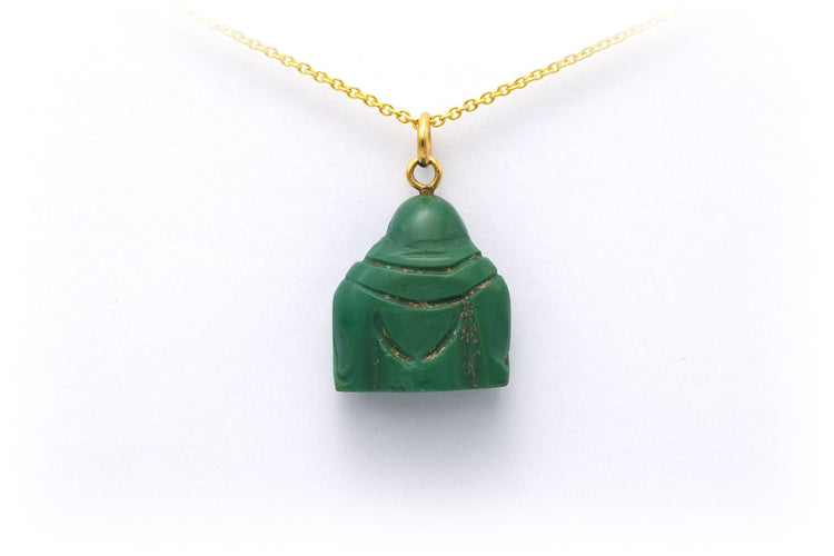 Pendentif Pendentif contemporain en or jaune et turquoise 58 Facettes 19261