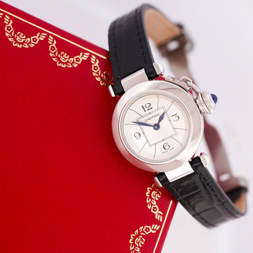 Montre CARTIER - Pasha Silver watch arab dial - SM 58 Facettes