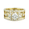 Bague 55 Bague en or jaune sertie de diamants taille brillant 58 Facettes