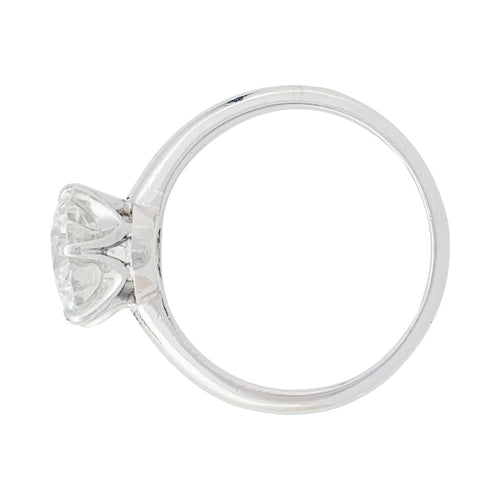 Bague 53 Solitaire platine et diamant, 2,23 carats. 58 Facettes 31441