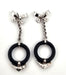 Boucles d'oreilles Boucles d'oreilles en or blanc avec onyx et diamants 58 Facettes