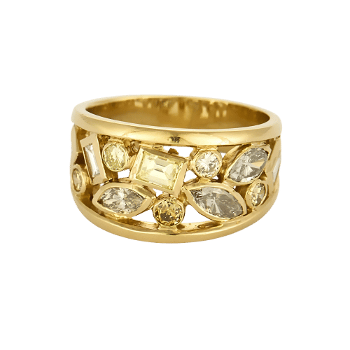 Bague 53 Bague en Or jaune et diamants 58 Facettes LJ 25- 291