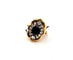 Bague 54 Bague en or jaune avec saphir et diamants 58 Facettes