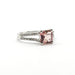 Bague 49 Bague or blanc 18 carats sertie d'une tourmaline et diamants naturels 58 Facettes