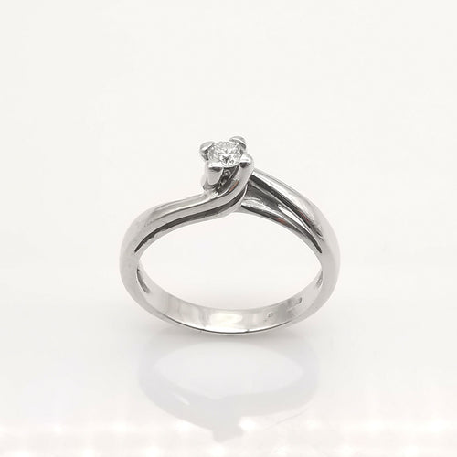 Bague 56 solitaire en or et diamant 58 Facettes