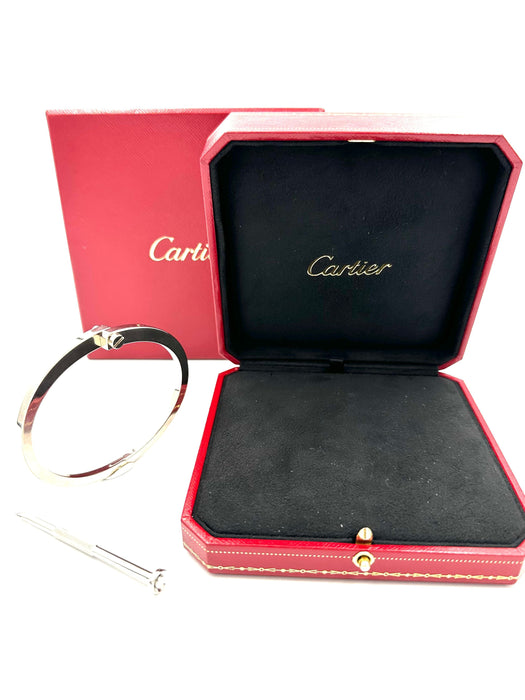 Bracelet CARTIER. Bracelet "Menottes" or blanc 18K 58 Facettes