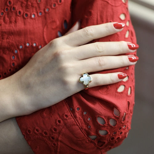 Bague 46,5 Bague Van Cleef & Arpels Pure Alhambra – Or Jaune 18k – Vers 2010 – Taille 46,5 58 Facettes FB11032