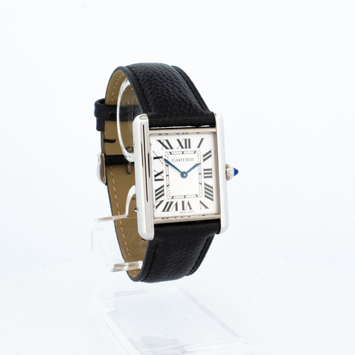 Montre Cartier - Montre Tank Must Medium cadran ivoire chiffres romains 58 Facettes