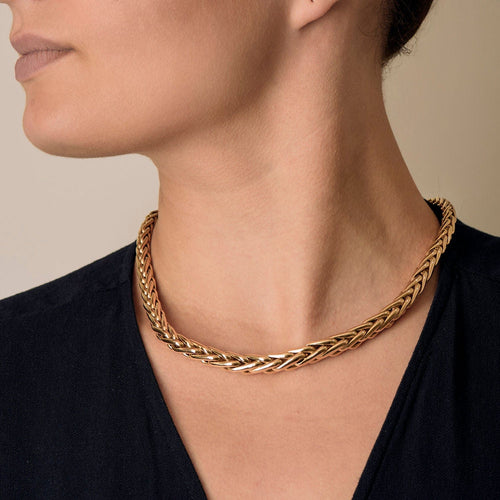 Collier Collier en or jaune à maille palmier 58 Facettes BRI0061