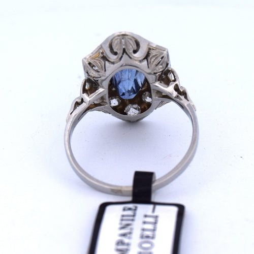 Bague 59 Bague ancienne saphir et diamant 58 Facettes