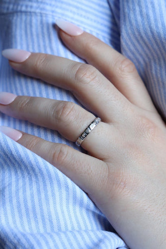 Bague 52 Bague Alliance Or blanc Diamant 58 Facettes 2024998CN