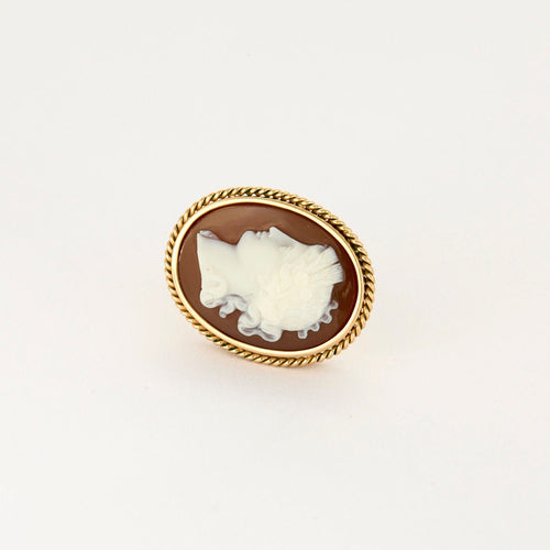 Boucles d'oreilles Boucles d'oreilles clips en or et camée 58 Facettes