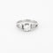 Bague 54 Solitaire or blanc platine diamants 58 Facettes LP936/BET