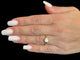 Bague 54 Bague solitaire certifiée HRD en or jaune et blanc avec diamant naturel de 1,30 ct 58 Facettes