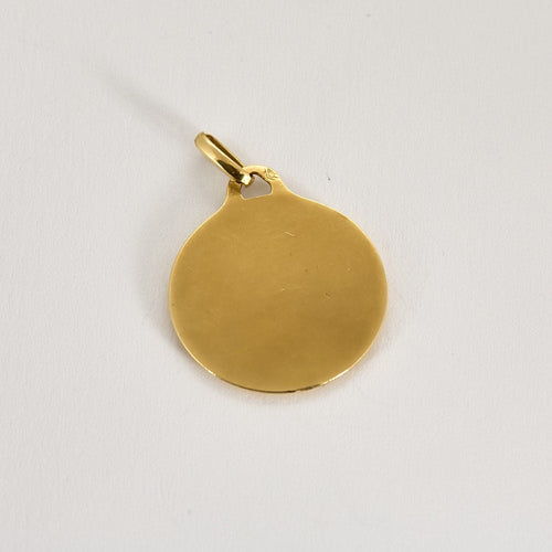 Pendentif AUGIS - Médaille en or jaune figurant Saint Jean Baptiste enfant 58 Facettes COG04722