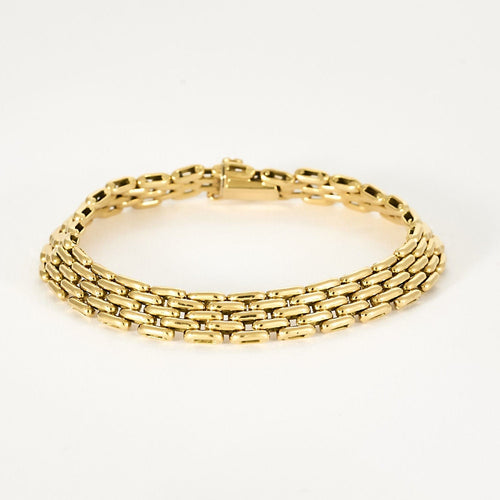 Bracelet Bracelet à maille grain de riz en or jaune 58 Facettes BEA3562