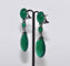 Boucles d'oreilles Boucles D'oreilles Chandelier Or Noir, Agate Verte Et Émeraude 58 Facettes