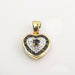Pendant Pendant in Yellow Gold Sapphires and Diamonds 58 Facettes
