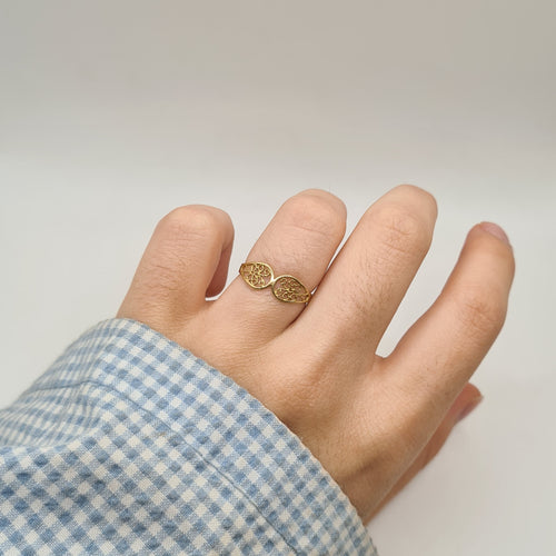 Bague 50 Bague or jaune 58 Facettes