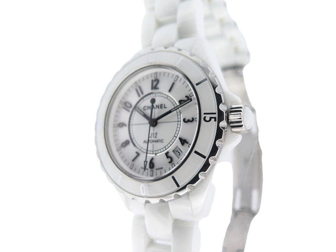 Montre montre CHANEL j12 h0970 38 mm ceramique blanche automatique 58 Facettes 265912