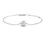 Bracelet Bracelet solitaire diamant maille forçat or blanc 18 carats 58 Facettes