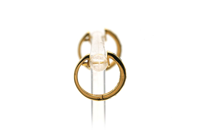 Boucles d'oreilles Boucles d'oreilles contemporaines or jaune, saphirs et diamants 58 Facettes 22784