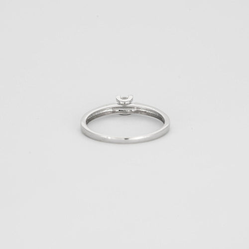 Bague 53 Solitaire or blanc diamant 58 Facettes 3121258