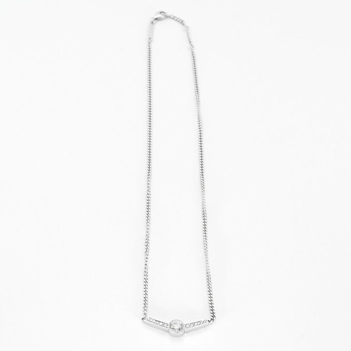 Collier Collier or blanc diamant 58 Facettes