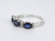 Bague Bague en or blanc avec diamants et saphir 58 Facettes 2122