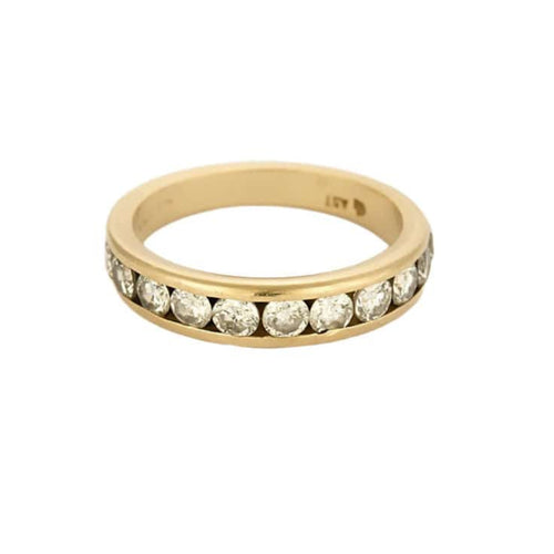 Bague 52 Alliance en or jaune et diamants 58 Facettes CRE0100X11