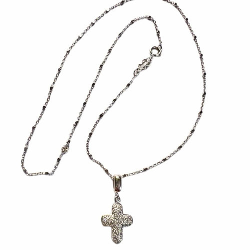 Collier TOUS - Pendentif croix avec diamants et chaîne 58 Facettes Q358B(114)