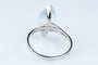 Bague 63 Bague Aigue-Marine 6.43 Carats Or Blanc 18 Carats 58 Facettes BGTOPOC402-107