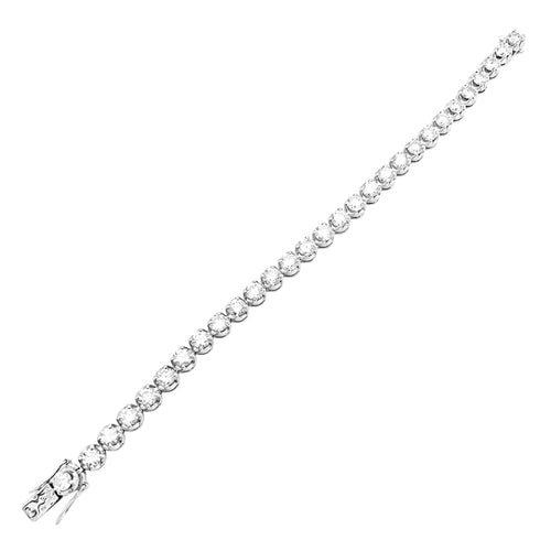 Bracelet Bracelet ligne, or blanc et diamants. 58 Facettes 34925