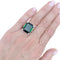 Bague 51 Bague or blanc et platine sertie d'une tourmaline et de diamants. 58 Facettes 34918