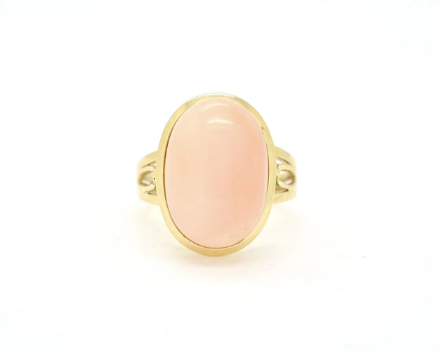 Bague Bague en or jaune avec rose 58 Facettes 12978