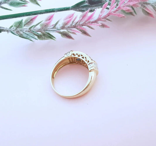 Bague 55.5 Bague Saphirs et Diamants Or 18K (750/1000) 18 carats 58 Facettes AA 1632