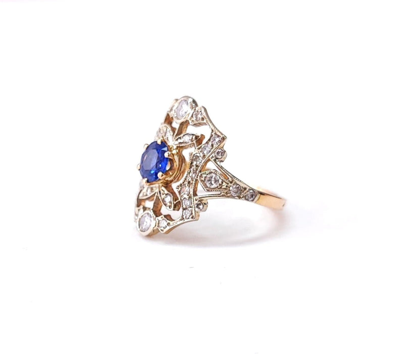 Bague 54.5 Bague saphir et diamant style Belle Epoque 58 Facettes BAG.BEL.EPQ-DV33