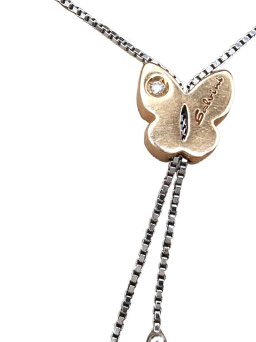 Collier Collier réglable papillon Salvini en or blanc et rose 58 Facettes