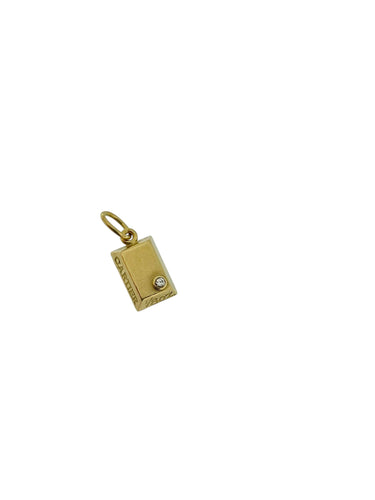 CARTIER - Lingot pendentif 1/8 oz or jaune avec diamant