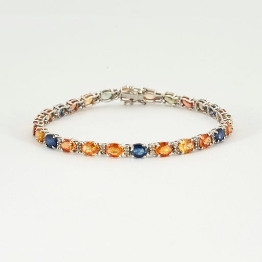 Bracelet Bracelet line Colored sapphires 58 Facettes