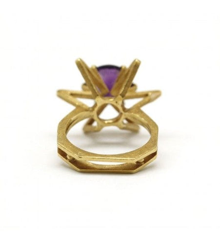 Bague 53 Bague géométrique - Or & Améthystes 58 Facettes 190130R