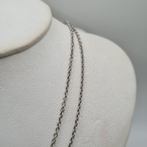 Collier Chaine or blanc 18 carats 58 Facettes