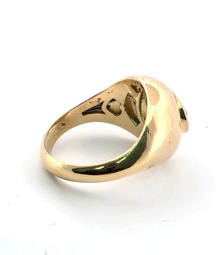 Bague 53 Bague en or jaune 18 carats sertie d'une émeraude ovale de 1,50 carat 58 Facettes