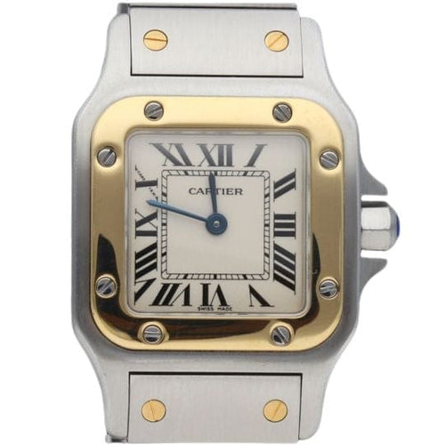 Montre Cartier Montre Santos De Cartier Galbee Pm 58 Facettes MT41459