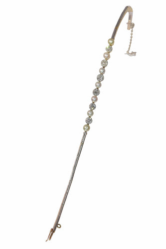 Bracelet L'élégance des années 1920 : bracelet Art déco en diamants et perles 58 Facettes 24137-0350