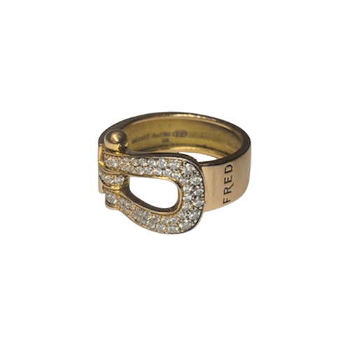Bague 56 FRED  - Bague FORCE 10 pavé or rose diamants 58 Facettes